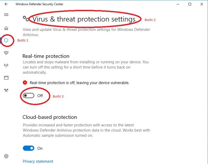 Các cách tắt Windows Defender trên máy tính Windows 10 đơn giản nhất